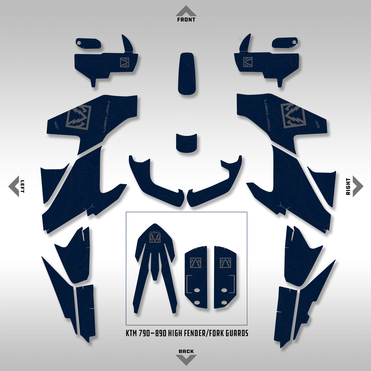 GRAPHICS KIT - 2022–2025 HUSQ NORDEN 901 - NAVY FULL TOPO