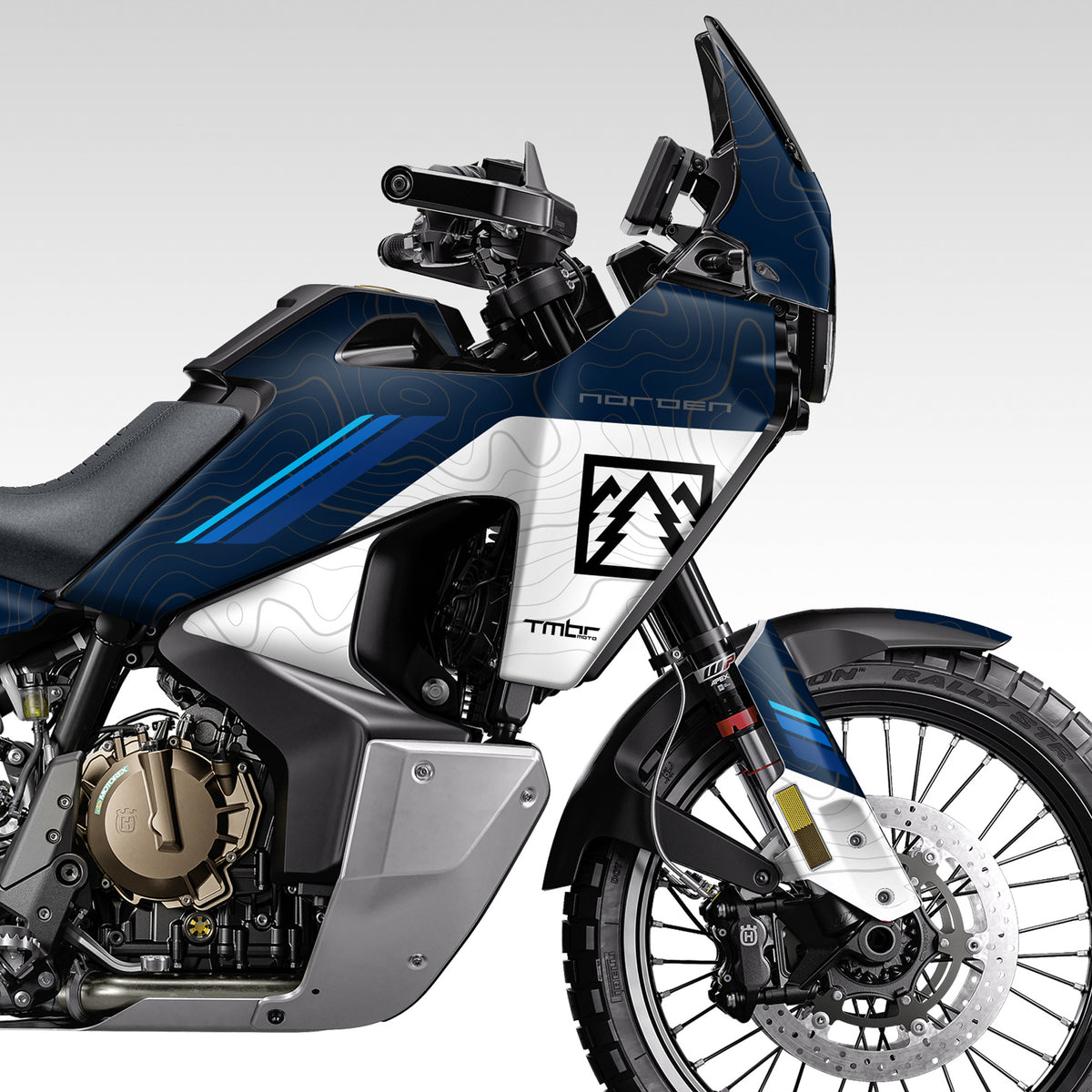 GRAPHICS KIT - 2022–2025 HUSQ NORDEN 901 - BLUE SPLIT TOPO