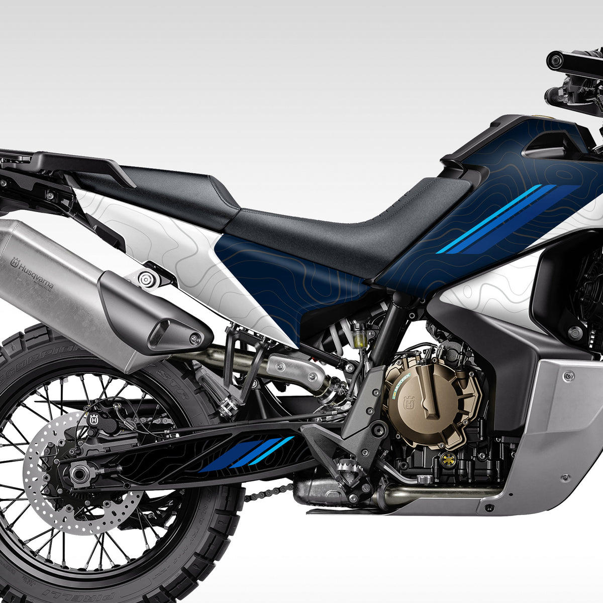 GRAPHICS KIT - 2022–2025 HUSQ NORDEN 901 - BLUE SPLIT TOPO