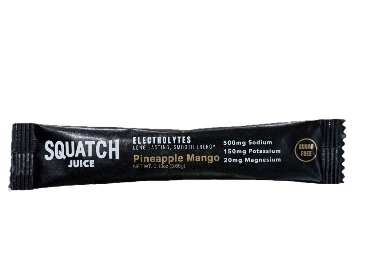 Squatch Juice Hydration - Pre-order Only - 30 Sticks - Pineapple/Mango, Watermelon, Lemonade, Strawberry/Kiwi