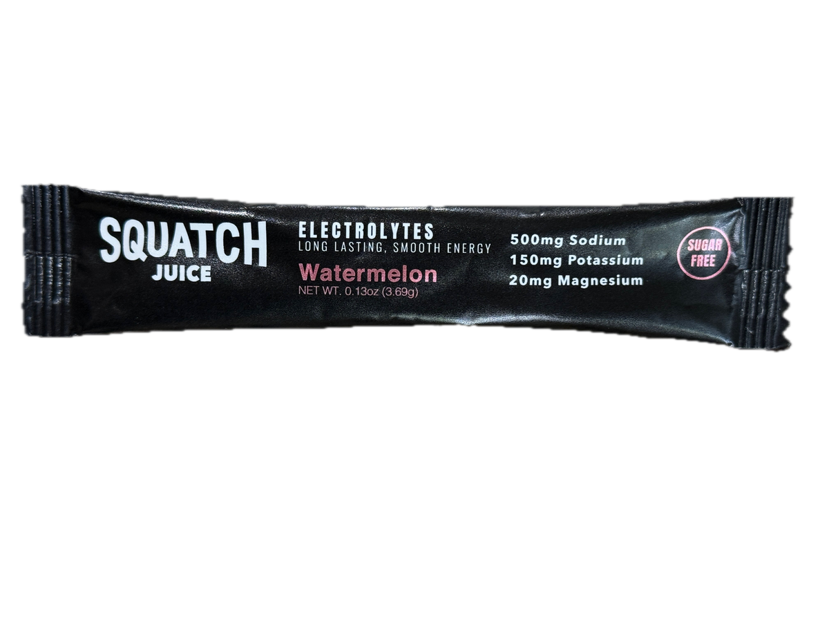 Squatch Juice Hydration - Pre-order Only - 30 Sticks - Pineapple/Mango, Watermelon, Lemonade, Strawberry/Kiwi