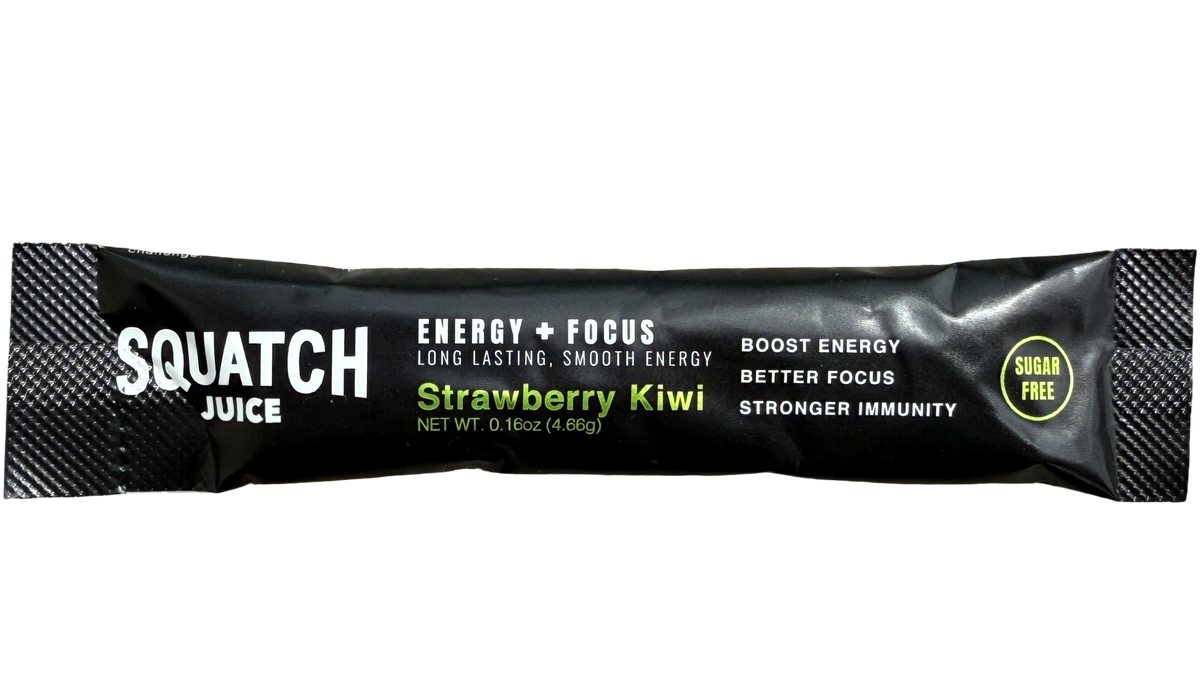 Squatch Juice Energy + Focus - Pre-order Only - 30 Sticks - Pineapple/Mango, Watermelon, Lemonade, Strawberry/Kiwi