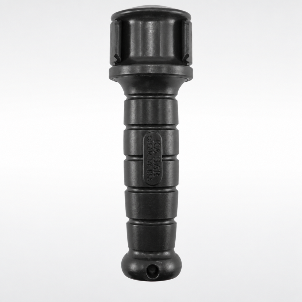 KA-BAR 9921 Backpack Kaster lightweight hand line fishing system made from black Ultramid polymer.
