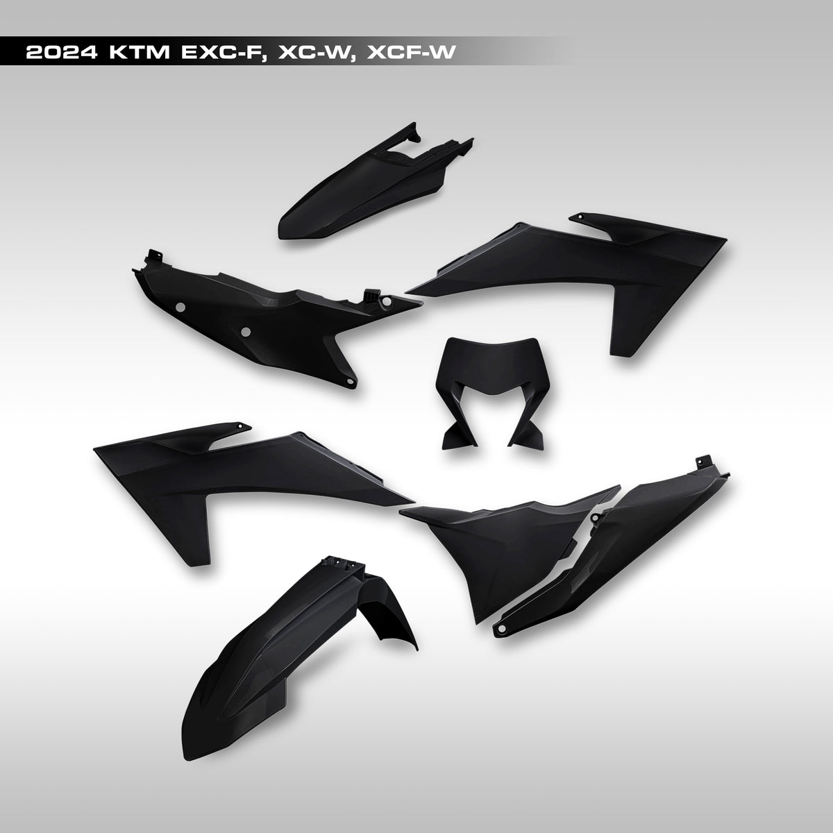 RTECH - PLASTIC KTM - 2024 KTM EXC-F / XC-W / XCF-W - BLACK