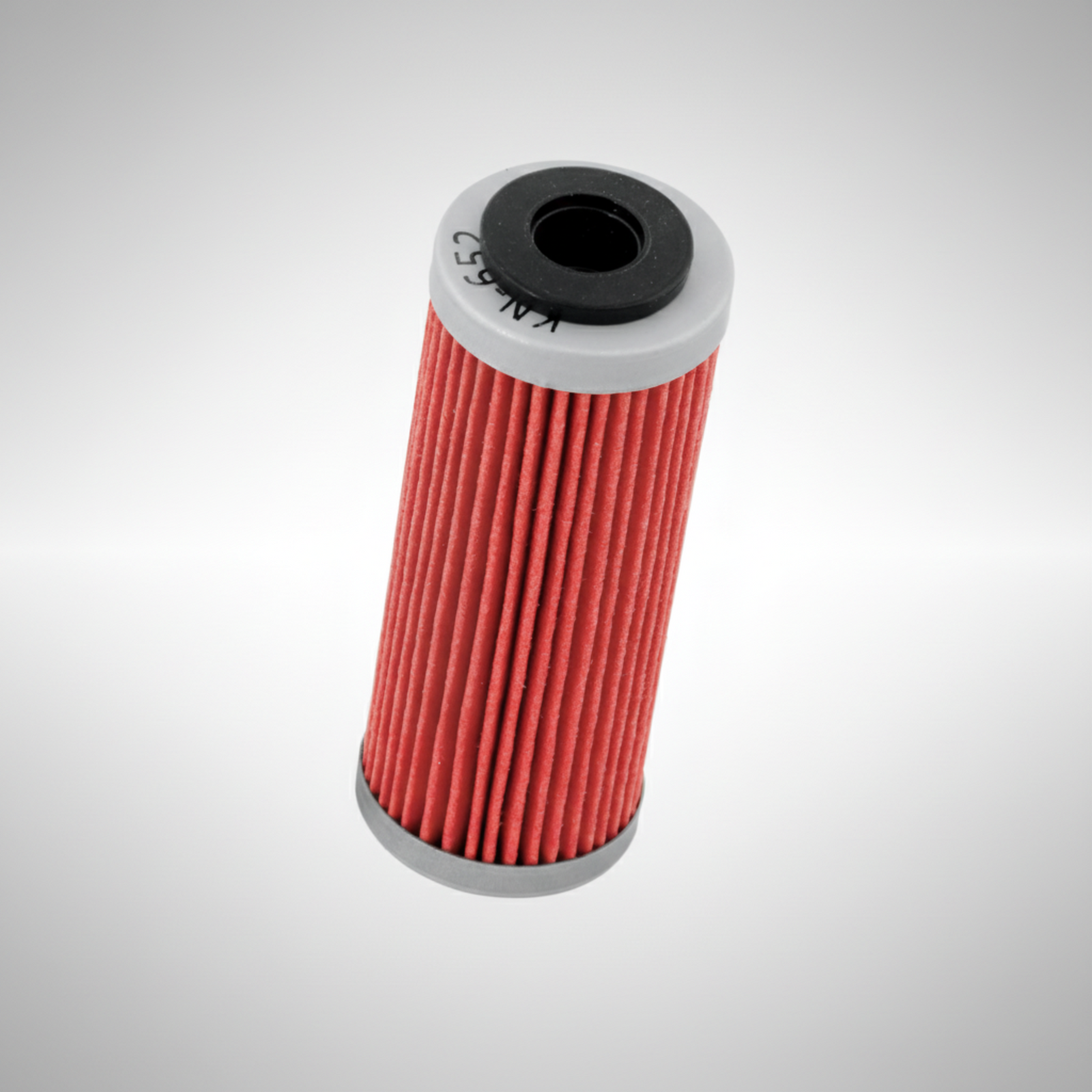 K&N KN-652 oil filter on a light gray background.