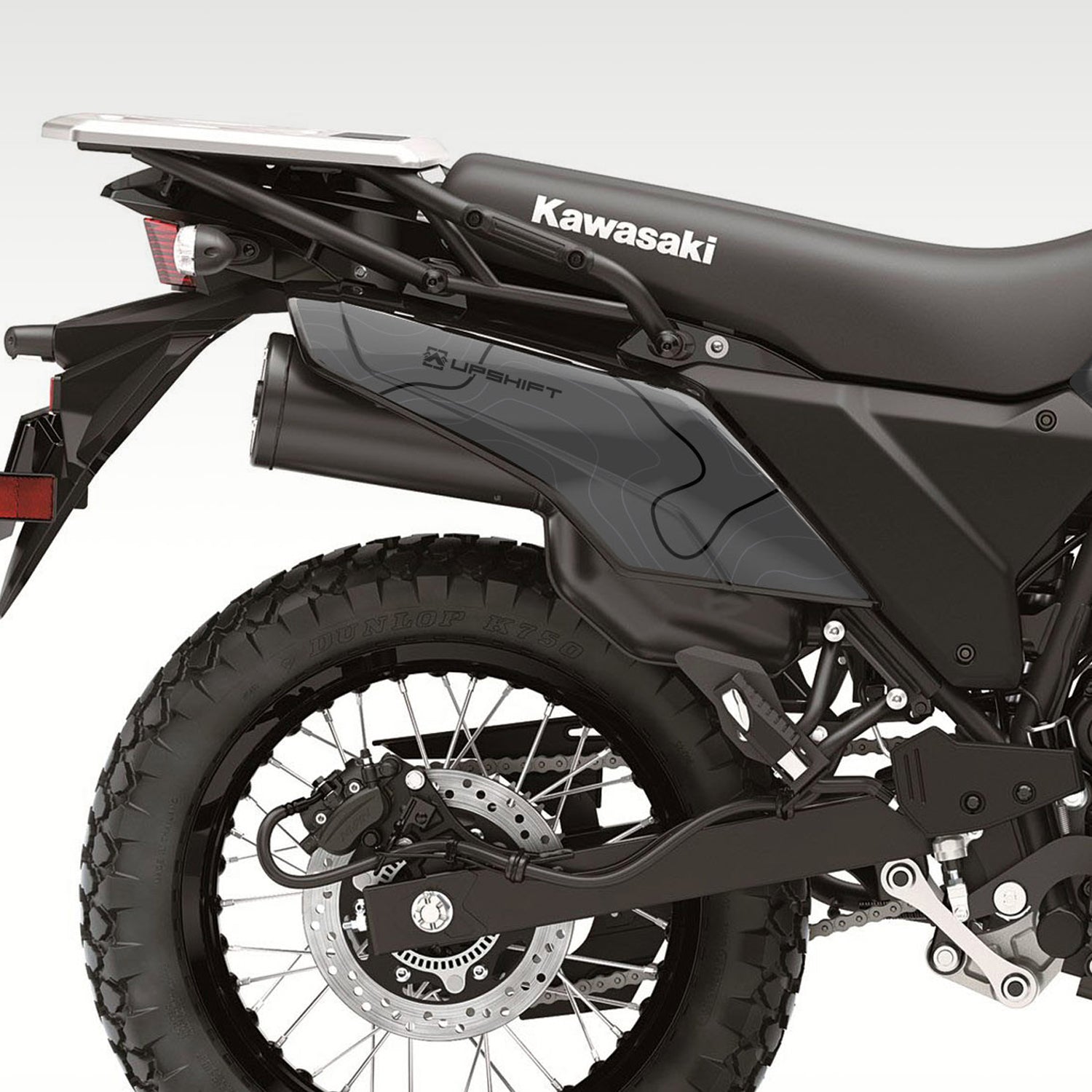 Klr Graphics GRAPHICS KIT - 2022 - 2025 KAWASAKI KLR650 - GRAY TOPO - TMBR MOTO