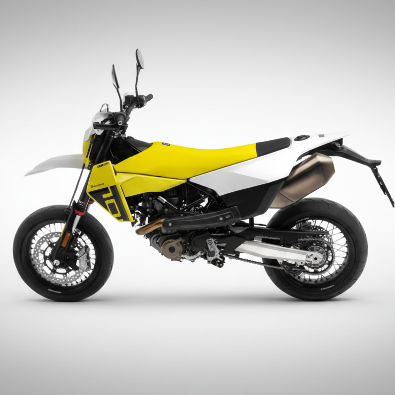 LeoVince 80074 carbon fiber exhaust heat shield for the Husqvarna 701 Enduro.