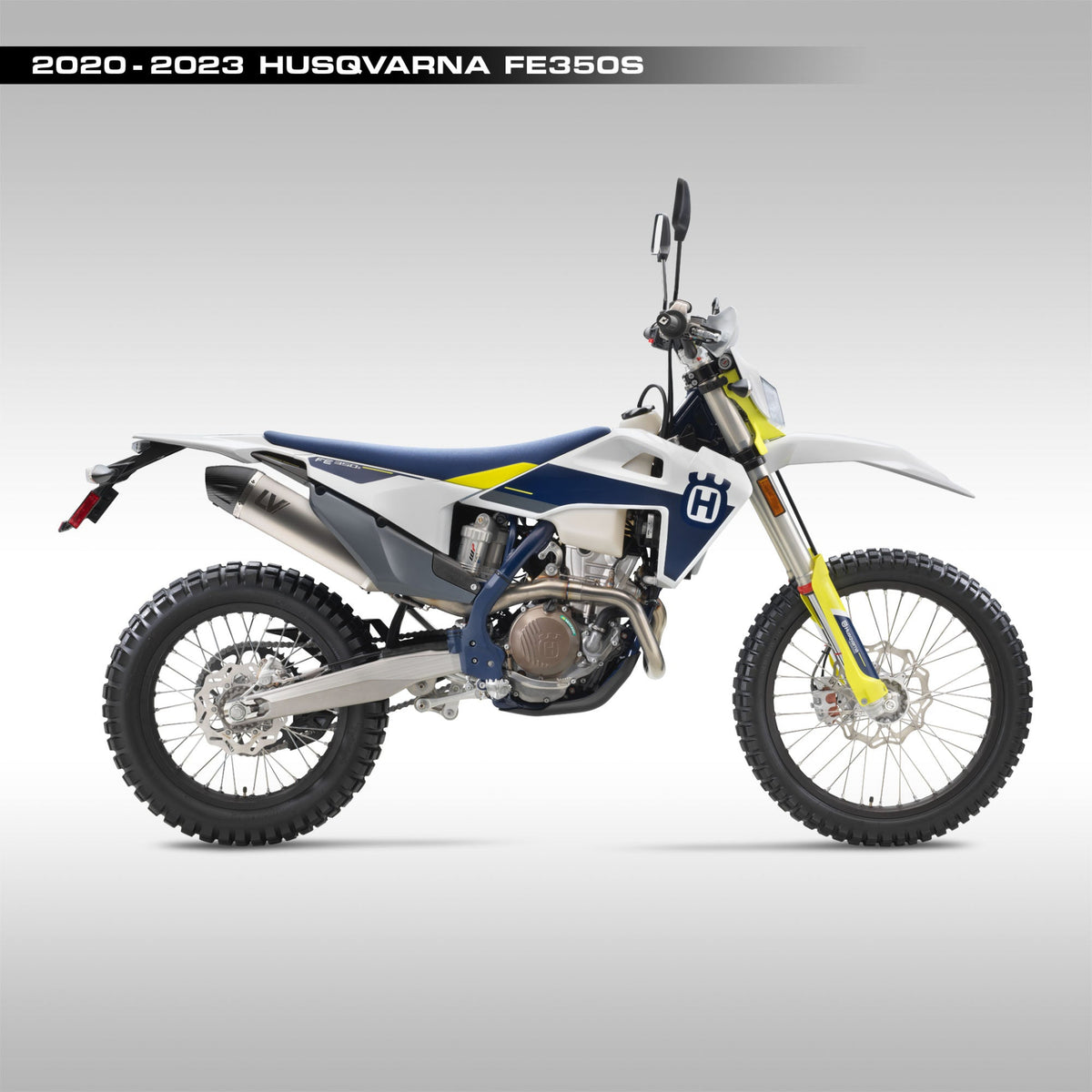 LeoVince LV-X EVO stainless steel slip-on exhaust with carbon fiber end cap for KTM and Husqvarna enduro models.