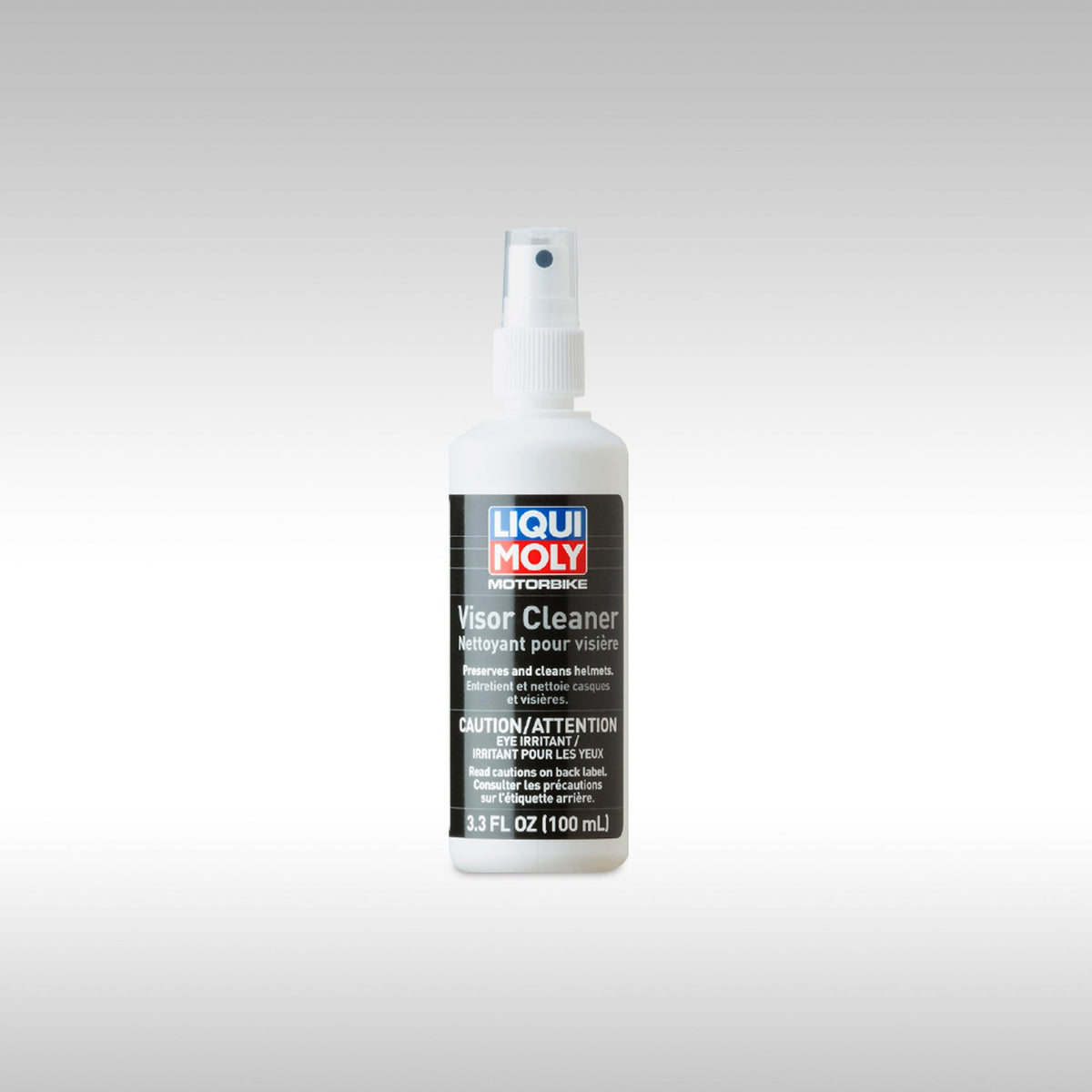 Liqui Moly visor cleaner spray bottle on a white background
