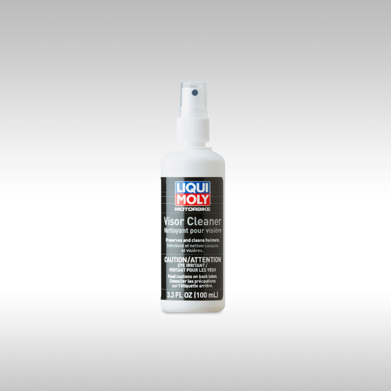 Liqui Moly visor cleaner spray bottle on a white background