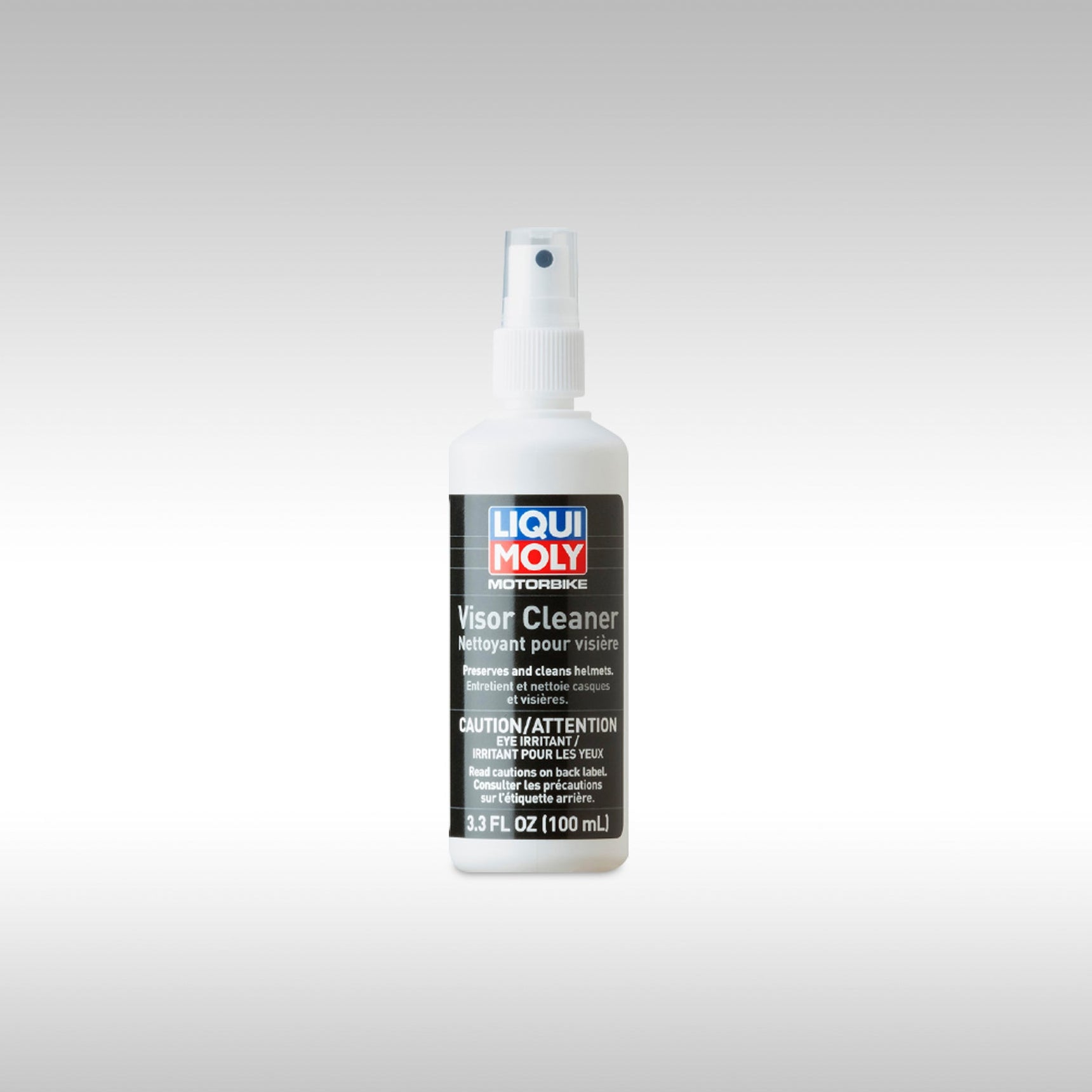 Liqui Moly visor cleaner spray bottle on a white background