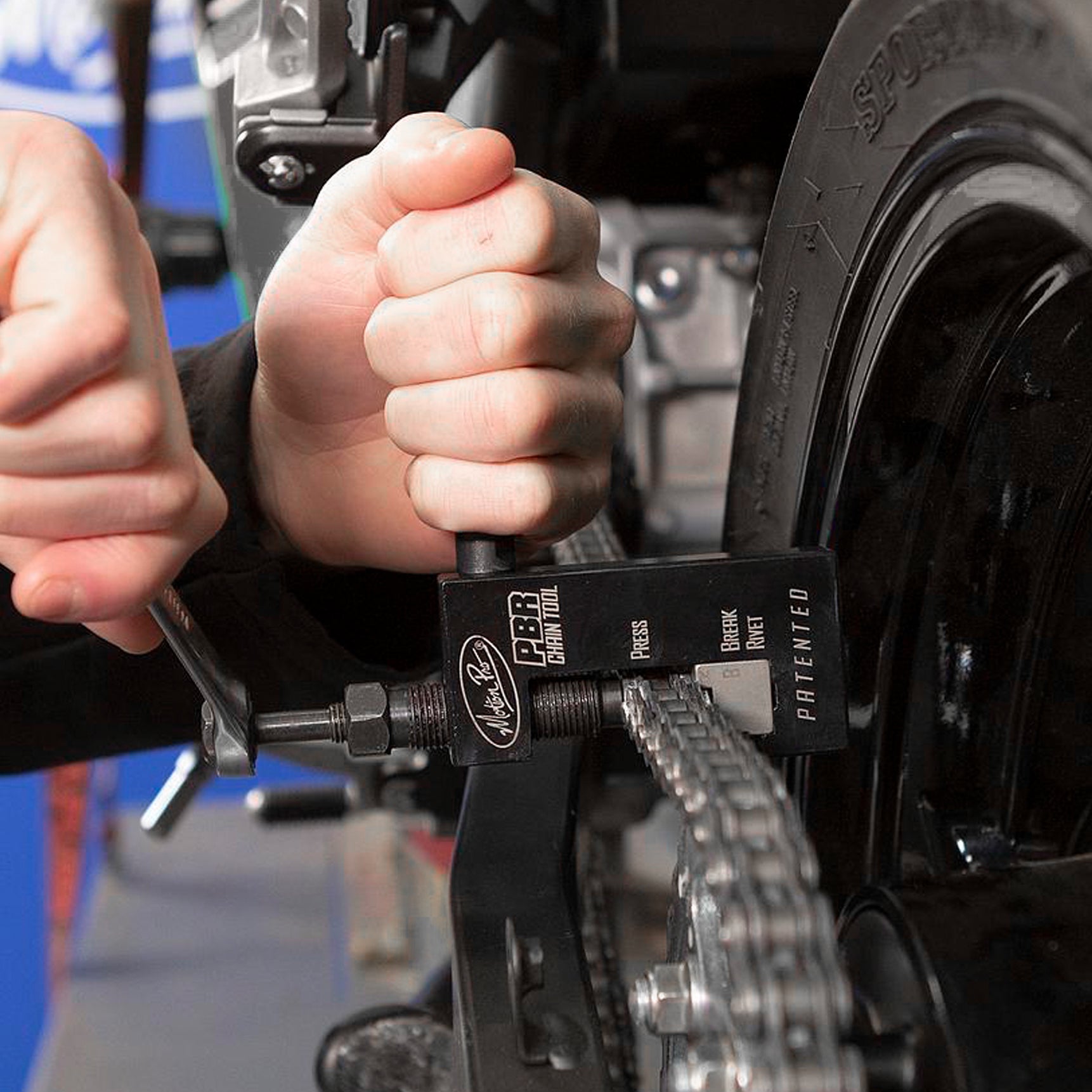 Motion Pro - PBR Chain Tool - TripleClamp Moto Europe & UK - Foto 1