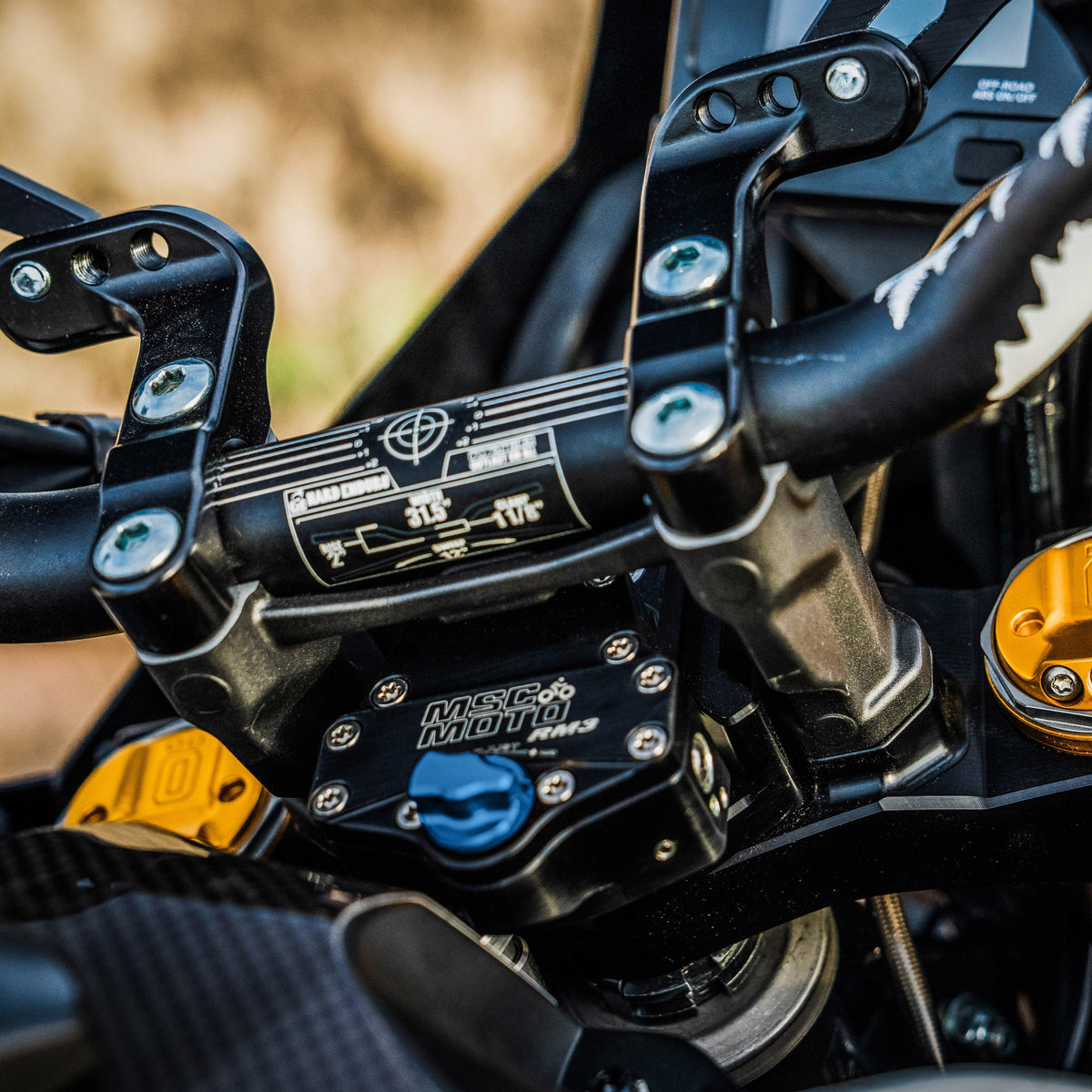 MSC MOTO - RM3 DOWN UNDER STEERING DAMPER KIT - YAMAHA TENERE 700