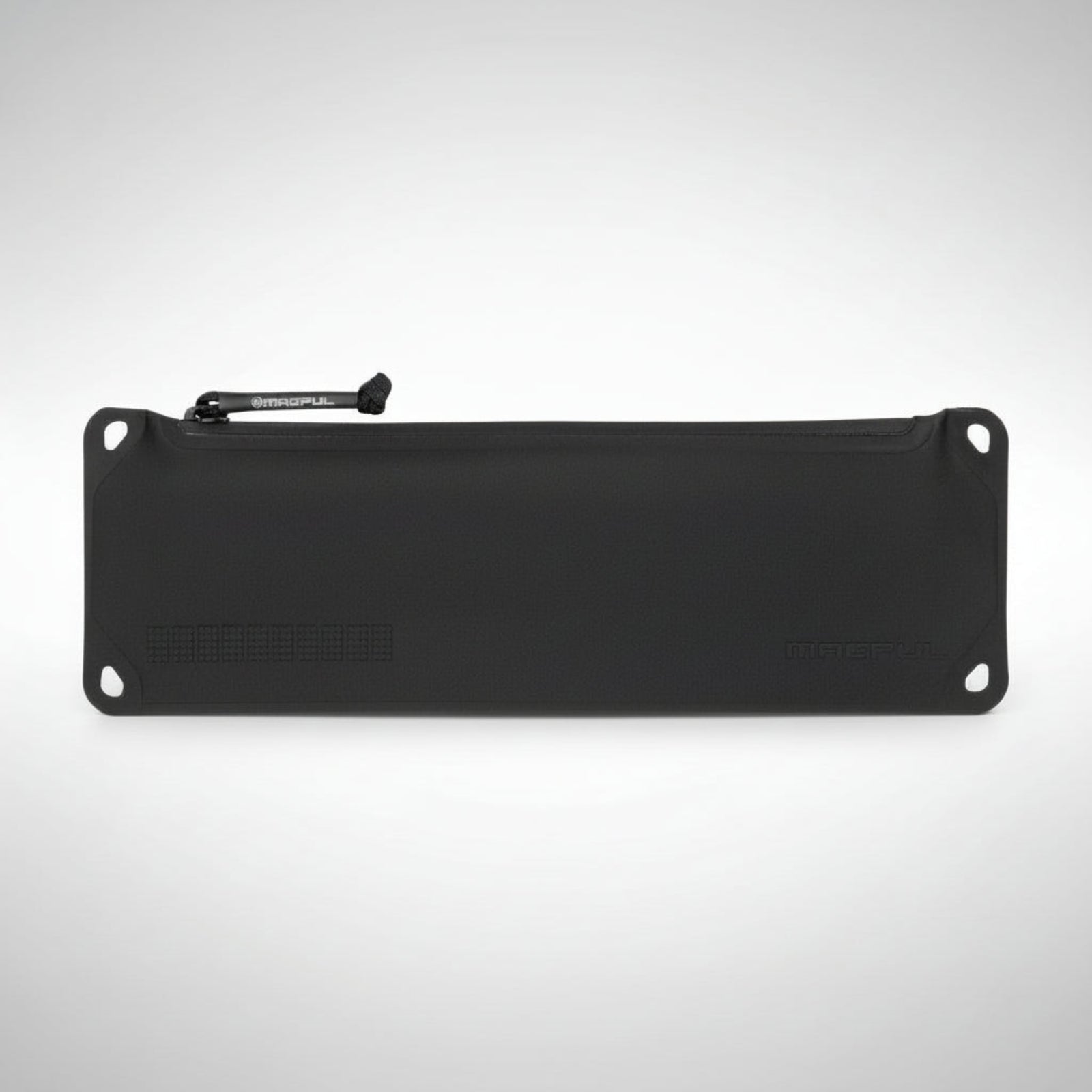Magpul MAG877-001 Large DAKA Suppressor Pouch in black featuring the YKK AquaGuard zipper and rugged polymer material.