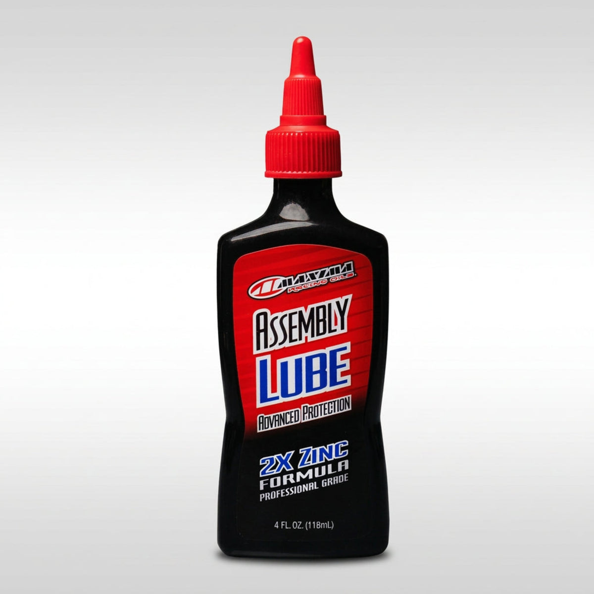 Maxima 69-01904 high ZDDP assembly lube 4 ounce squeeze bottle for motorcycle engine rebuilds.