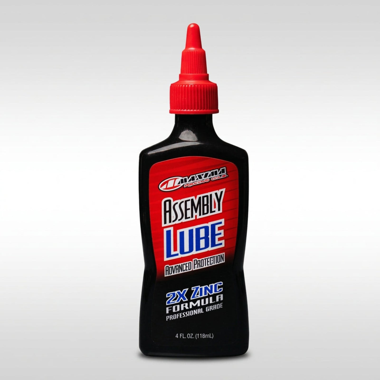 Maxima 69-01904 high ZDDP assembly lube 4 ounce squeeze bottle for motorcycle engine rebuilds.