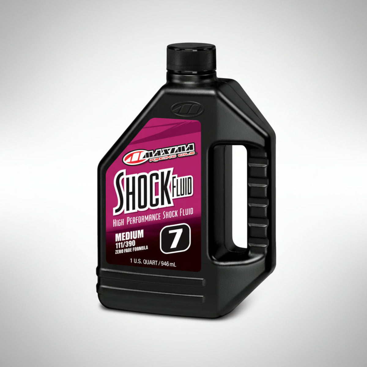1 Quart bottle of Maxima Racing Shock Fluid for motorcycle and ATV suspensions.