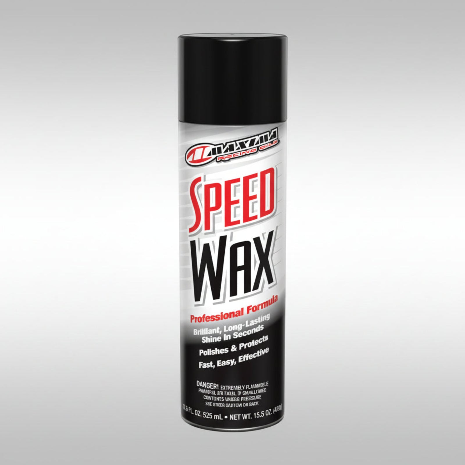 Maxima Speed Wax 15.5oz aerosol can for detailing motorcycles and dirt bikes.