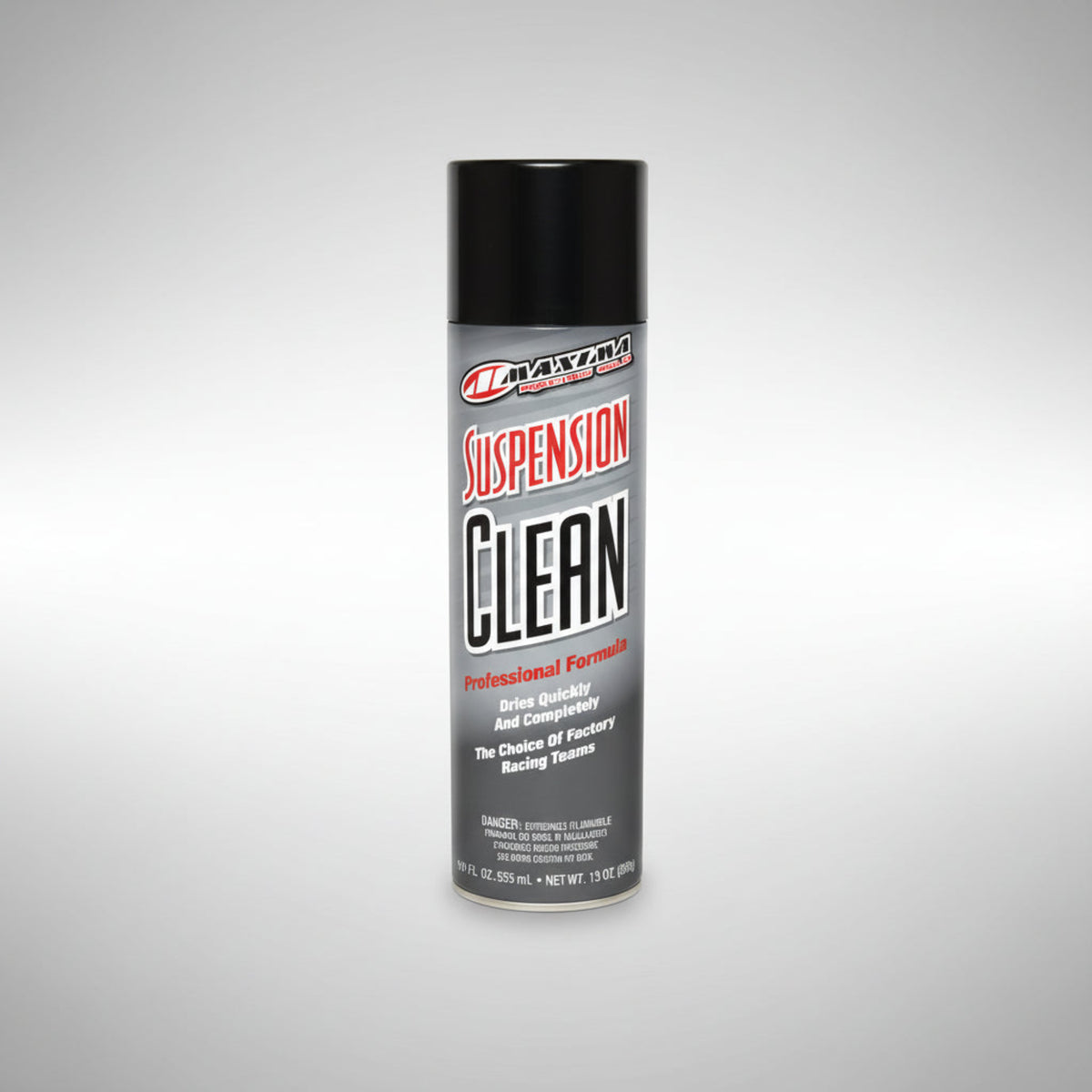 Maxima Suspension Clean spray can on a light gray background