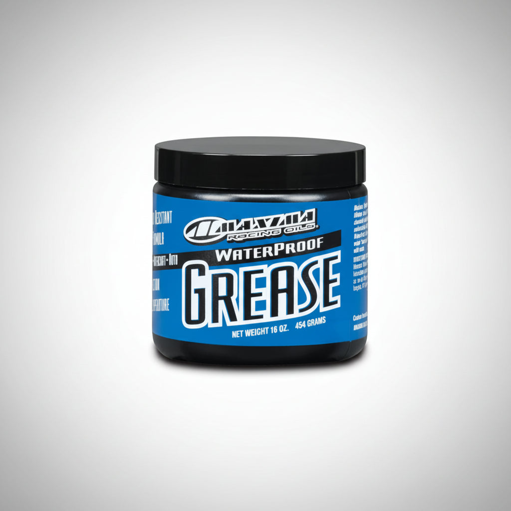 Container of Maxima Waterproof Grease on a white background