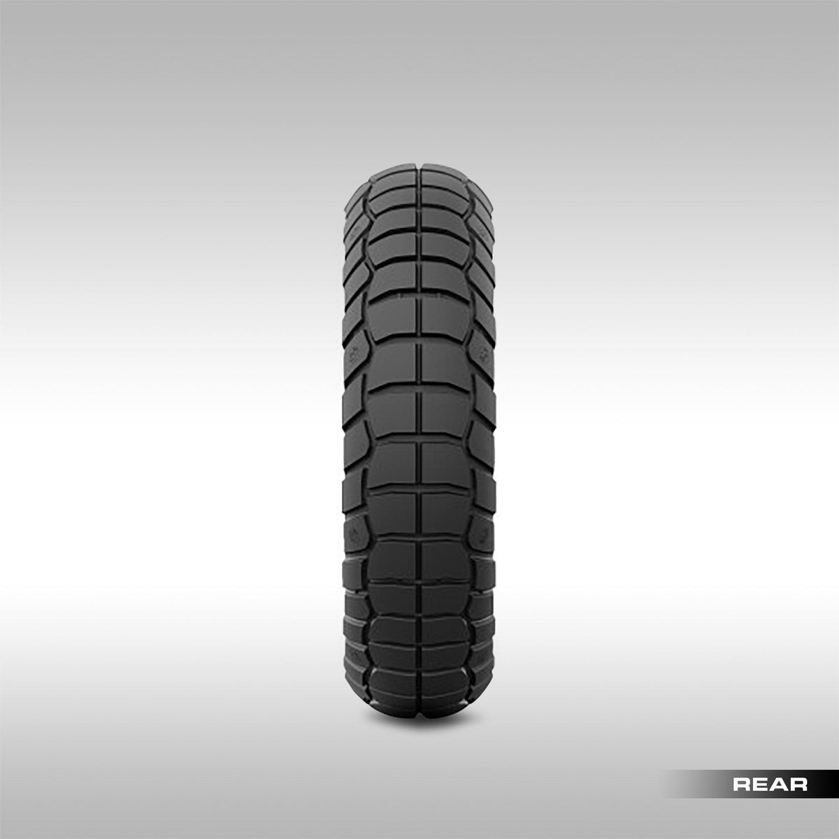Metzeler Karoo 4 Street Motorcycle tires on a light gray background