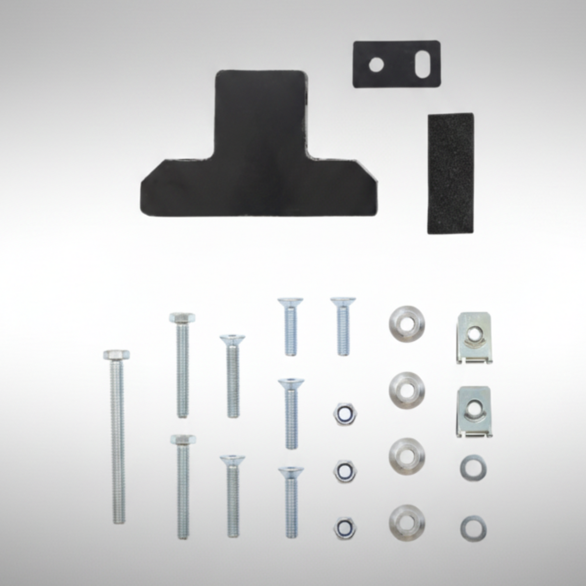 Hardware that is included with Tenere 700 skid plate.