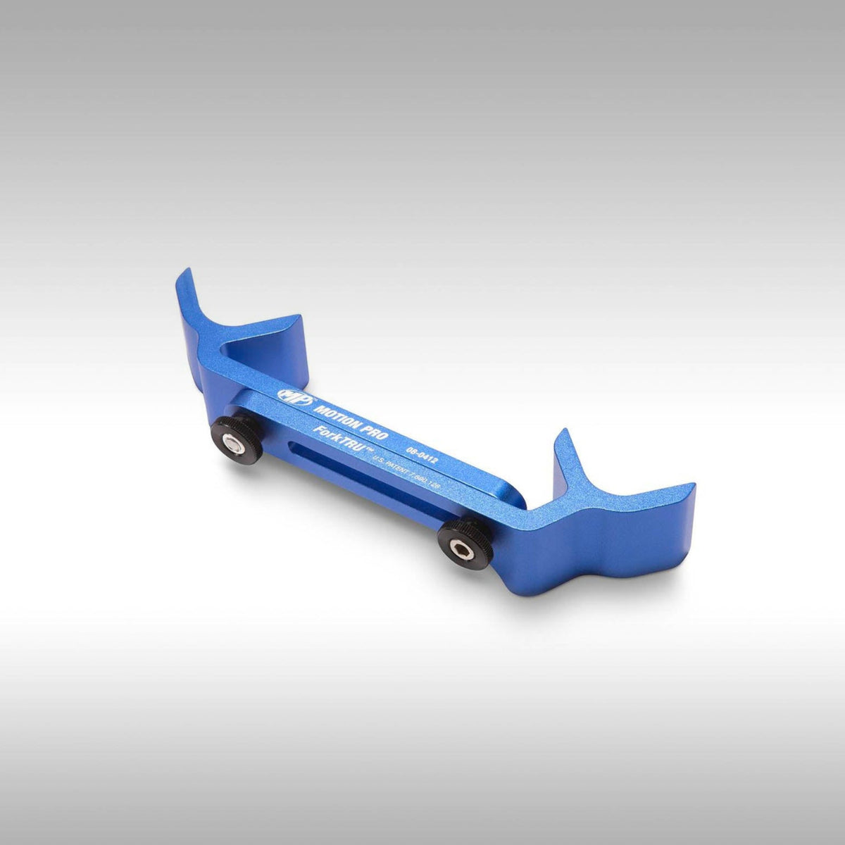 Blue Motion Pro Fork Alignment Tool on a gray background