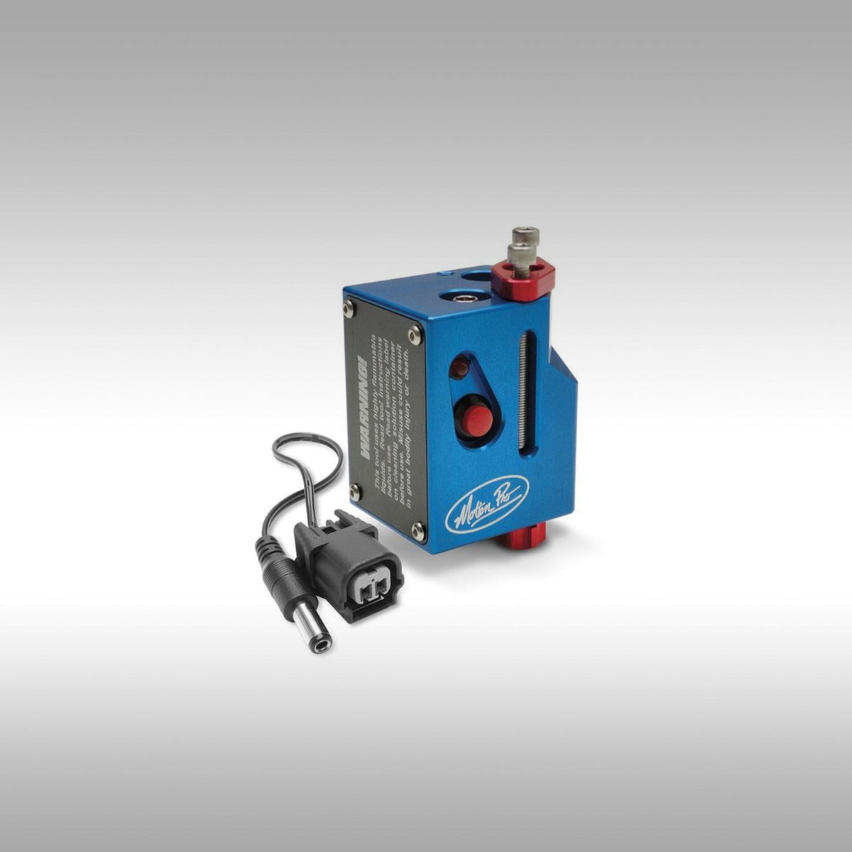 Blue Motion Pro Fuel injector cleaner on a light gray background