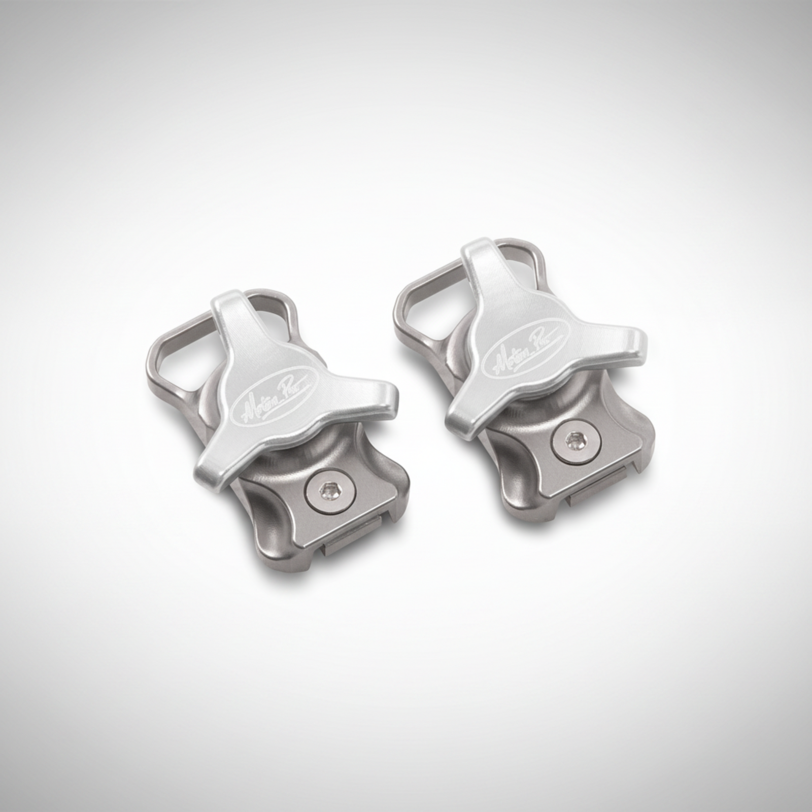 Motion Pro 11-0124 billet aluminum tool-less KYB fork compression adjusters with knurled dials.