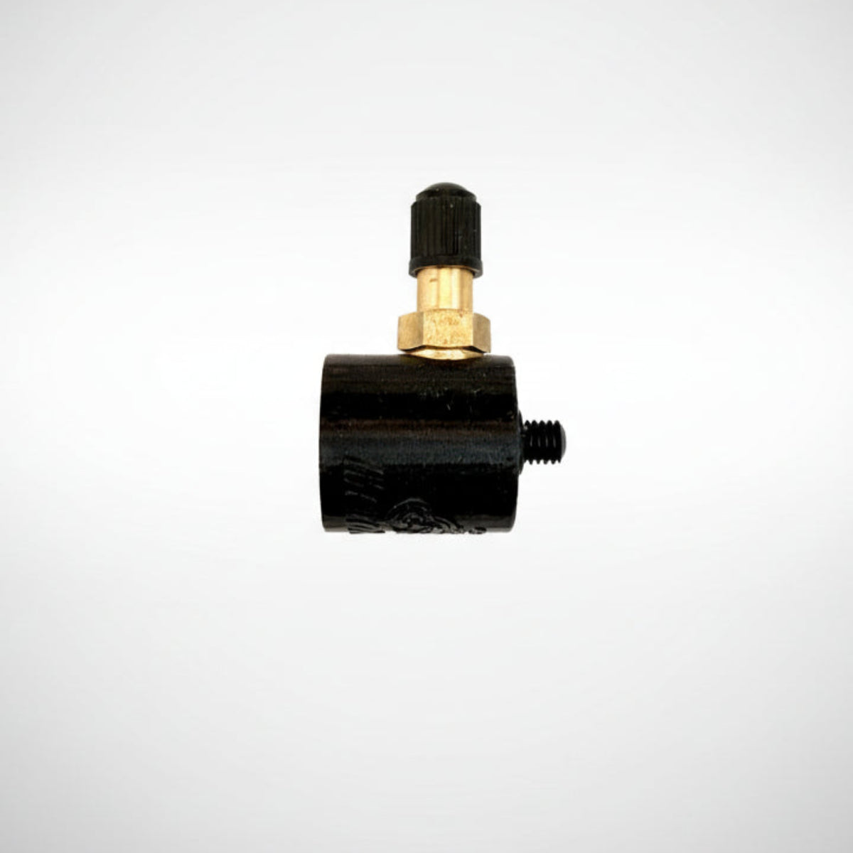 In line air pressure check access on a light gray background