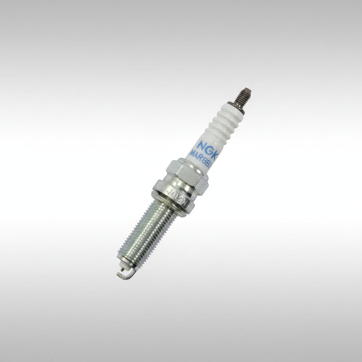 LMAR8BI-9 NGK Iridium park plug with on a white background.