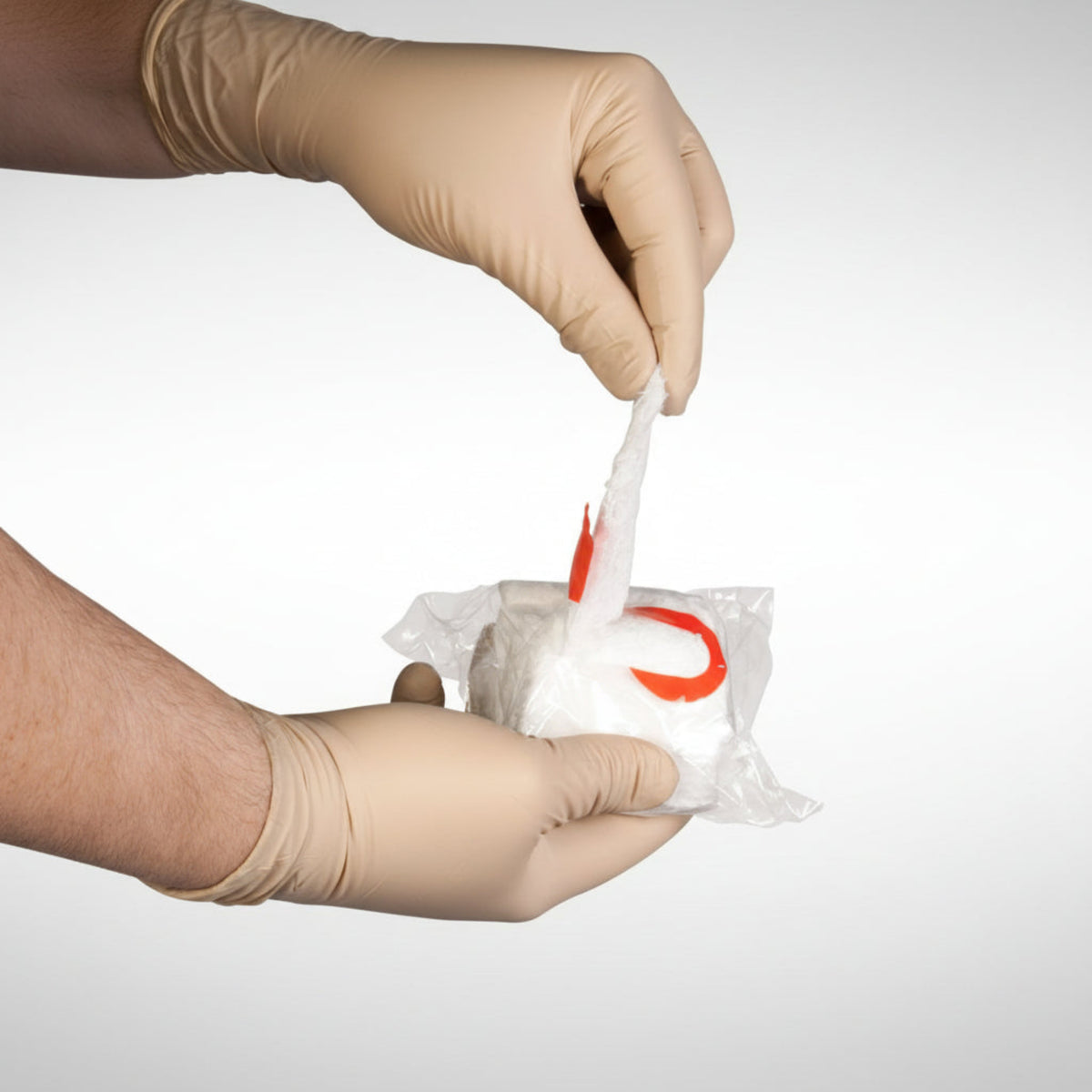 North American Rescue S-Rolled Gauze 30-0003 in compact vacuum-sealed packaging.