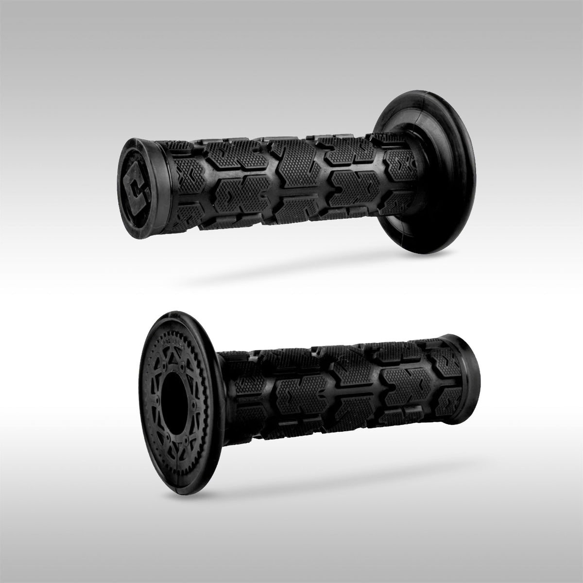 ODI single ply ROGUE motorcycle grips. Slightly larger profile for more comfort and control. Dirtbike, enduro, dualsport, motocross grips that are made in the USA.  Black