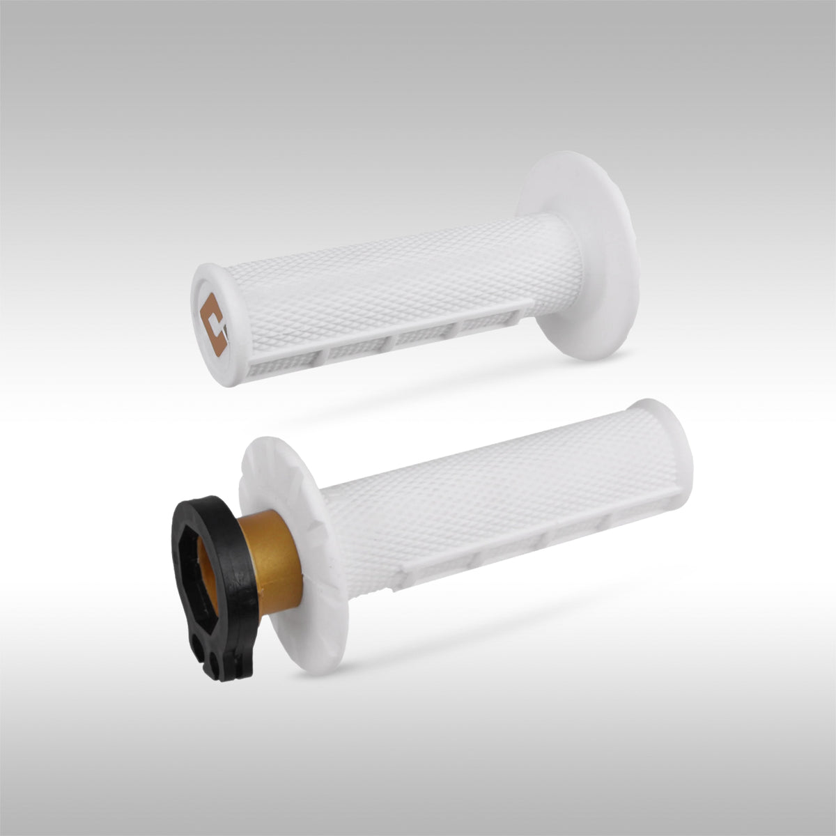 ODI V2 Lock-On Half Waffle Moto Grips with Snap-On Throttle Cams.