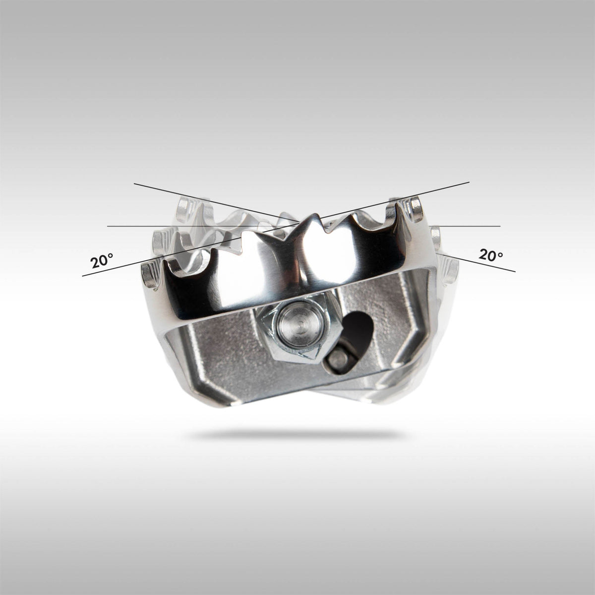 Pivot Pegz Mark 4 stainless steel pivoting foot pegs for the Yamaha Tenere 700.