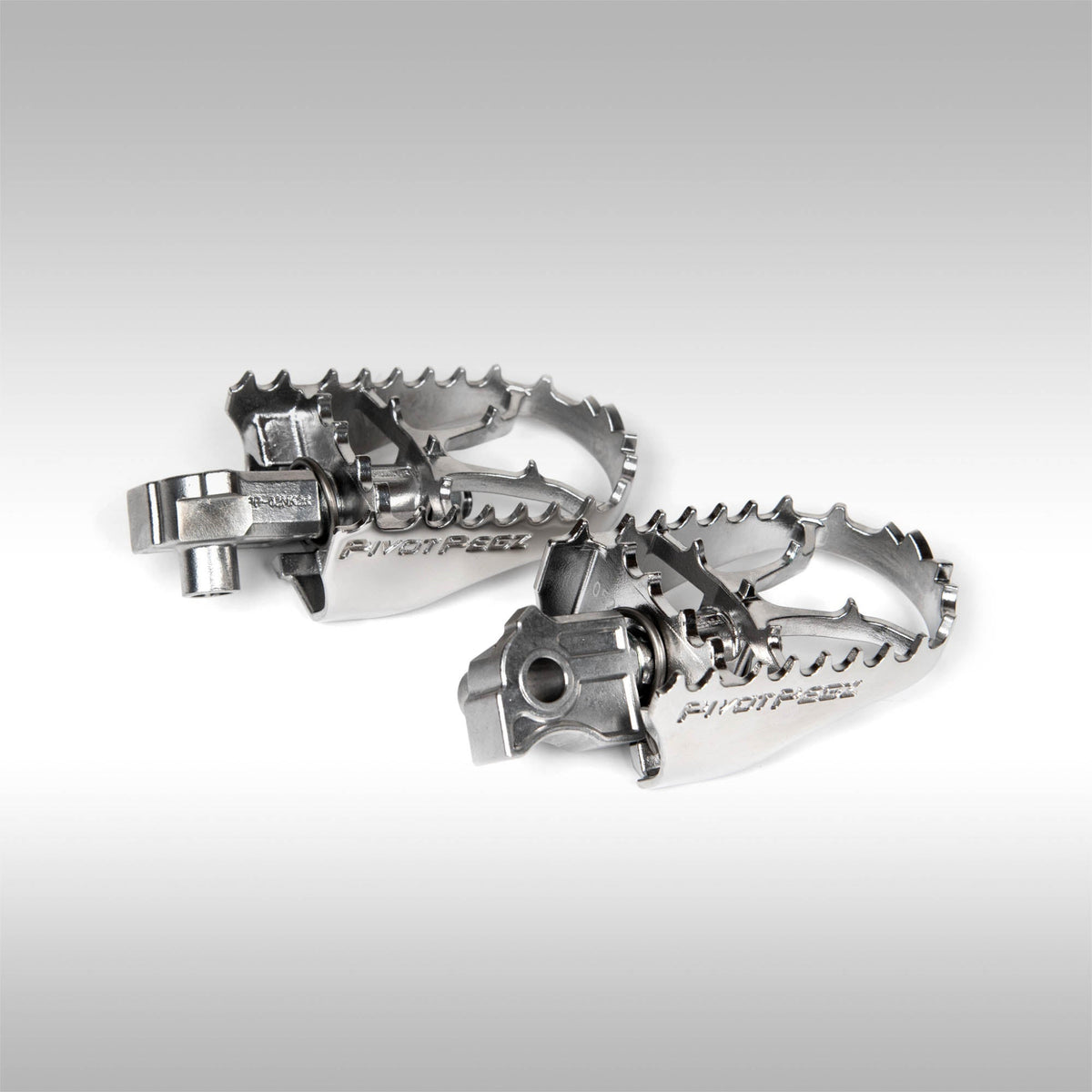 Pivot Pegz Mark 4 stainless steel pivoting foot pegs for the Yamaha Tenere 700.