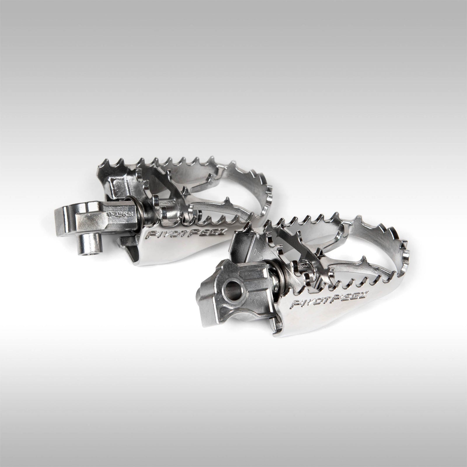 Pivot Pegz Mark 4 stainless steel pivoting foot pegs for the Yamaha Tenere 700.