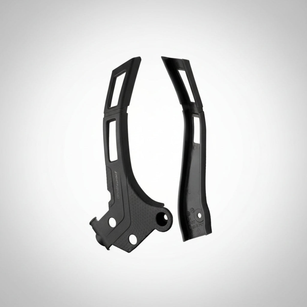Polisport Black Frame Protectors for Yamaha YZ125 YZ250 Part Number 8466700001.