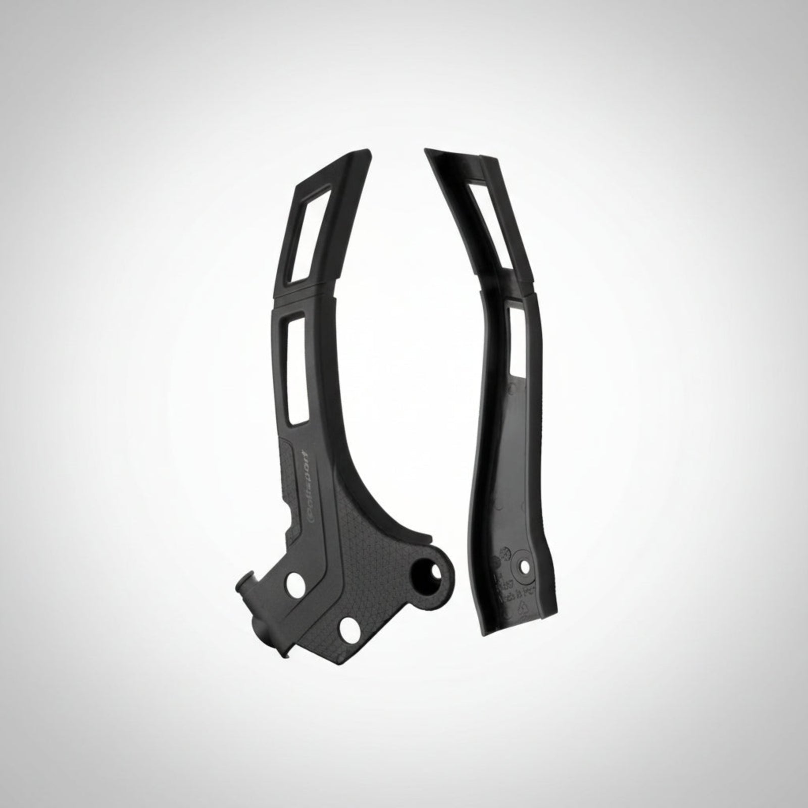 Polisport Black Frame Protectors for Yamaha YZ125 YZ250 Part Number 8466700001.