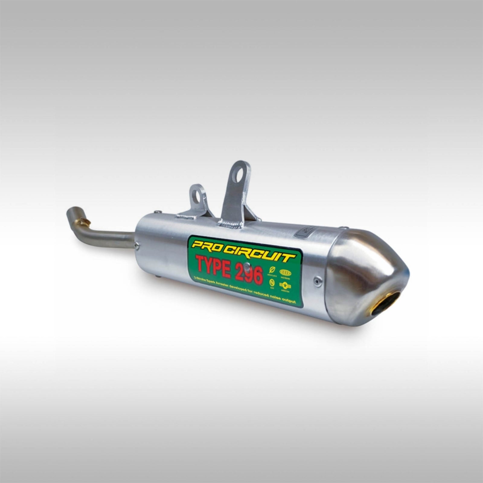 Pro Circuit 2 stroke motorcycle silencer Type 296 with spark arrestor for 2023–2025 Yamaha YZ125X 