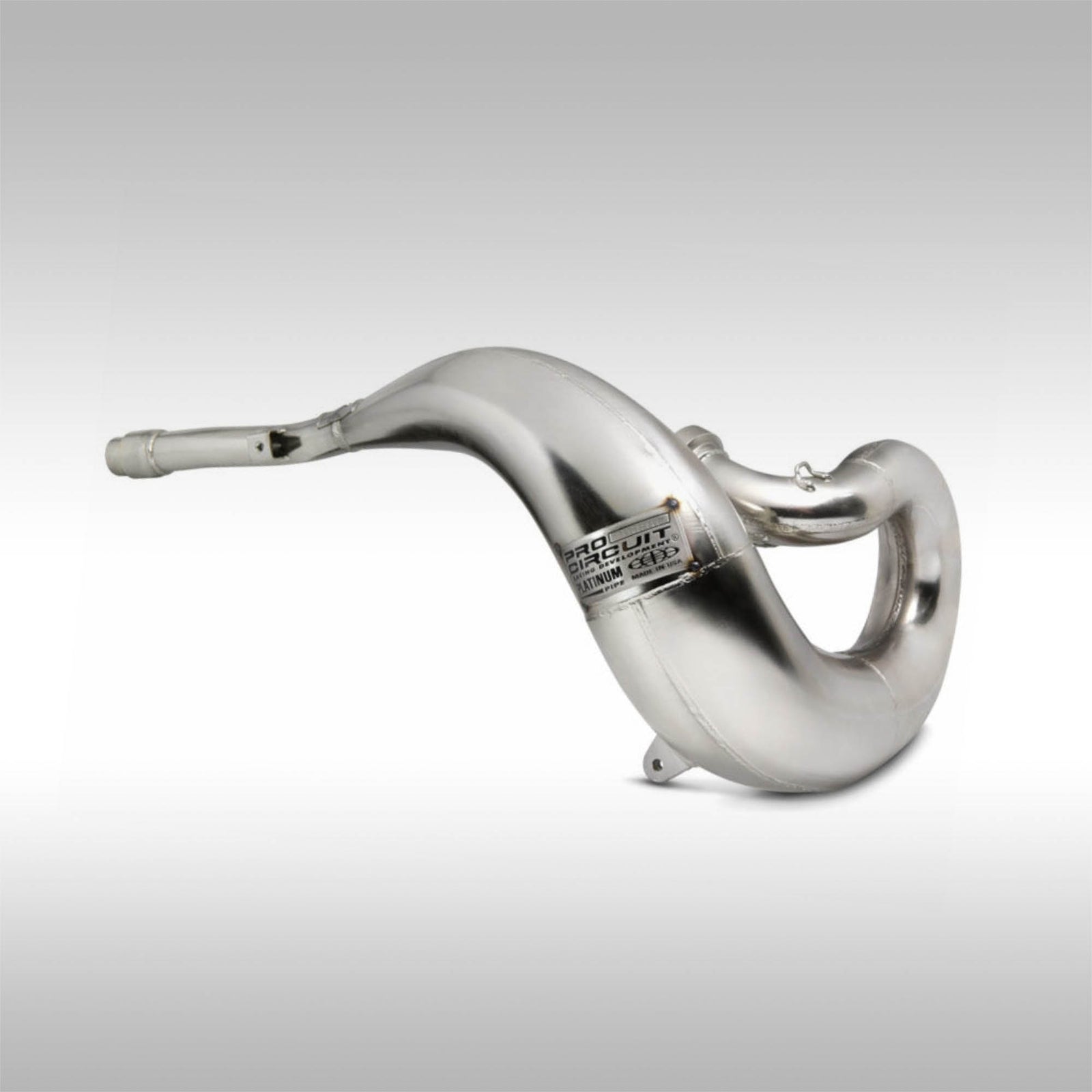 Pro Circuit YZ250X / YZ250 Platinum Pipe on a gray background