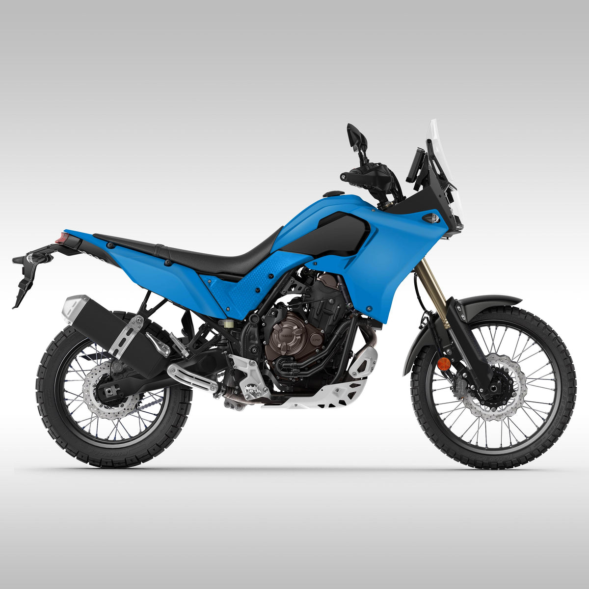Light Blue RTech Revolution plastic kit for 2019 - 2024 Yamaha Tenere 700. Available in 14 color options. Side profile.