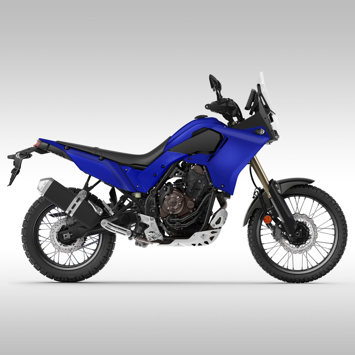 YZ Blue RTech Revolution plastic kit for 2019 - 2024 Yamaha Tenere 700. Available in 14 color options. Side profile.
