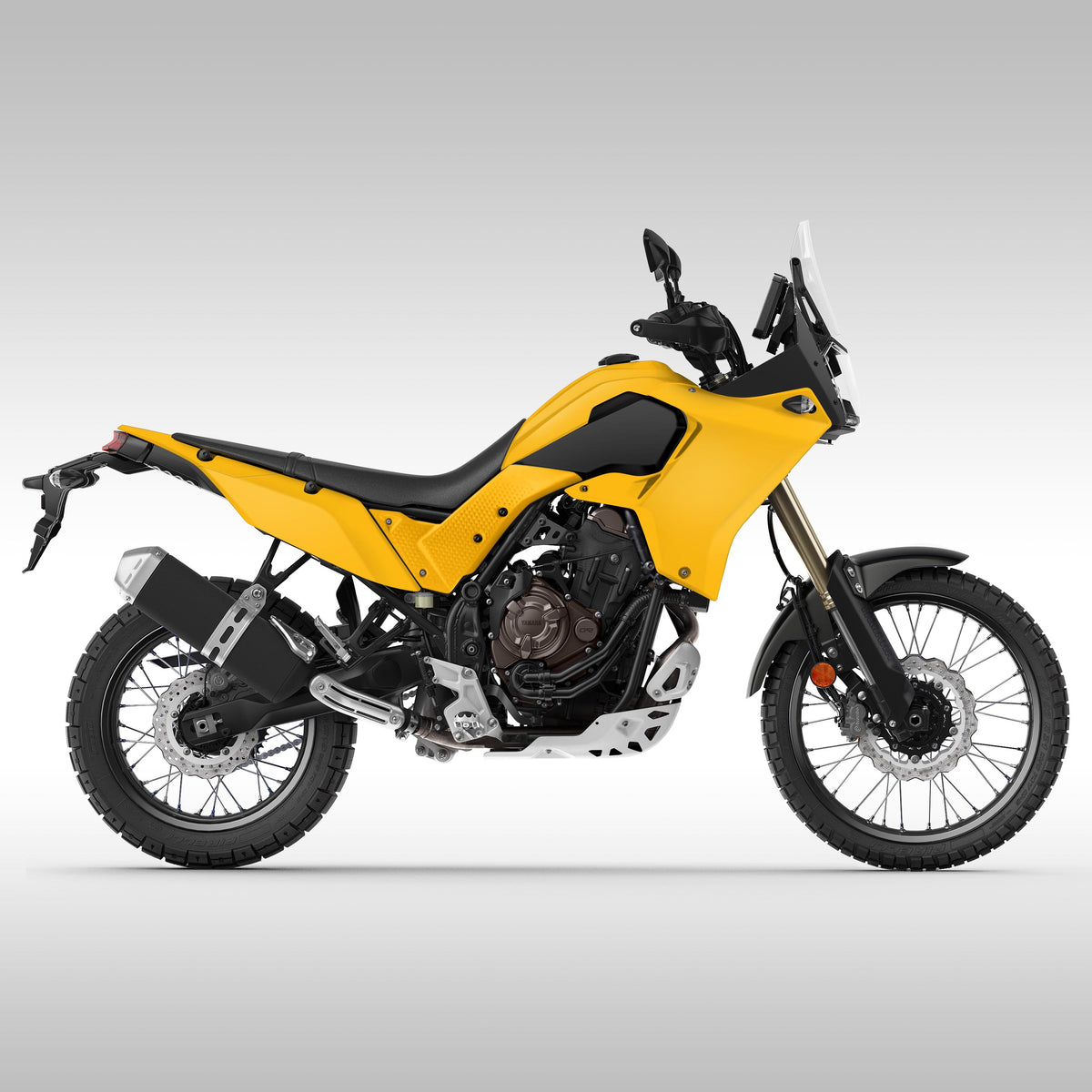 YZ Yellow RTech Revolution plastic kit for 2019 - 2024 Yamaha Tenere 700. Available in 14 color options. Side profile.