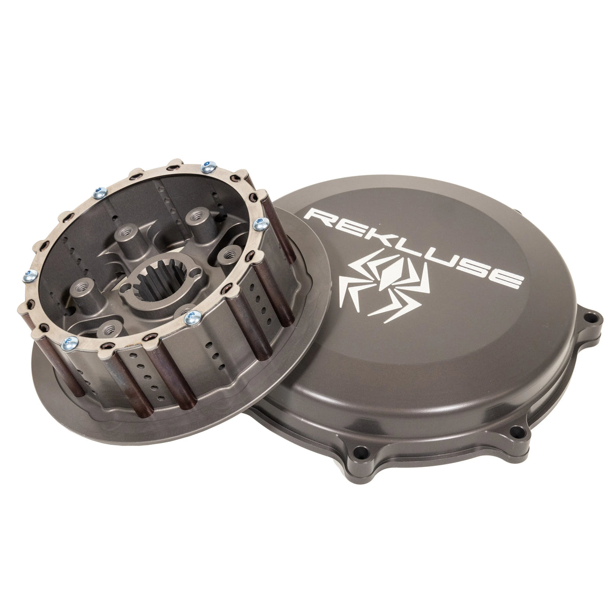 Rekluse APEX manual clutch kit RMS-7413100 with billet pressure plate and TorqDrive frictions.