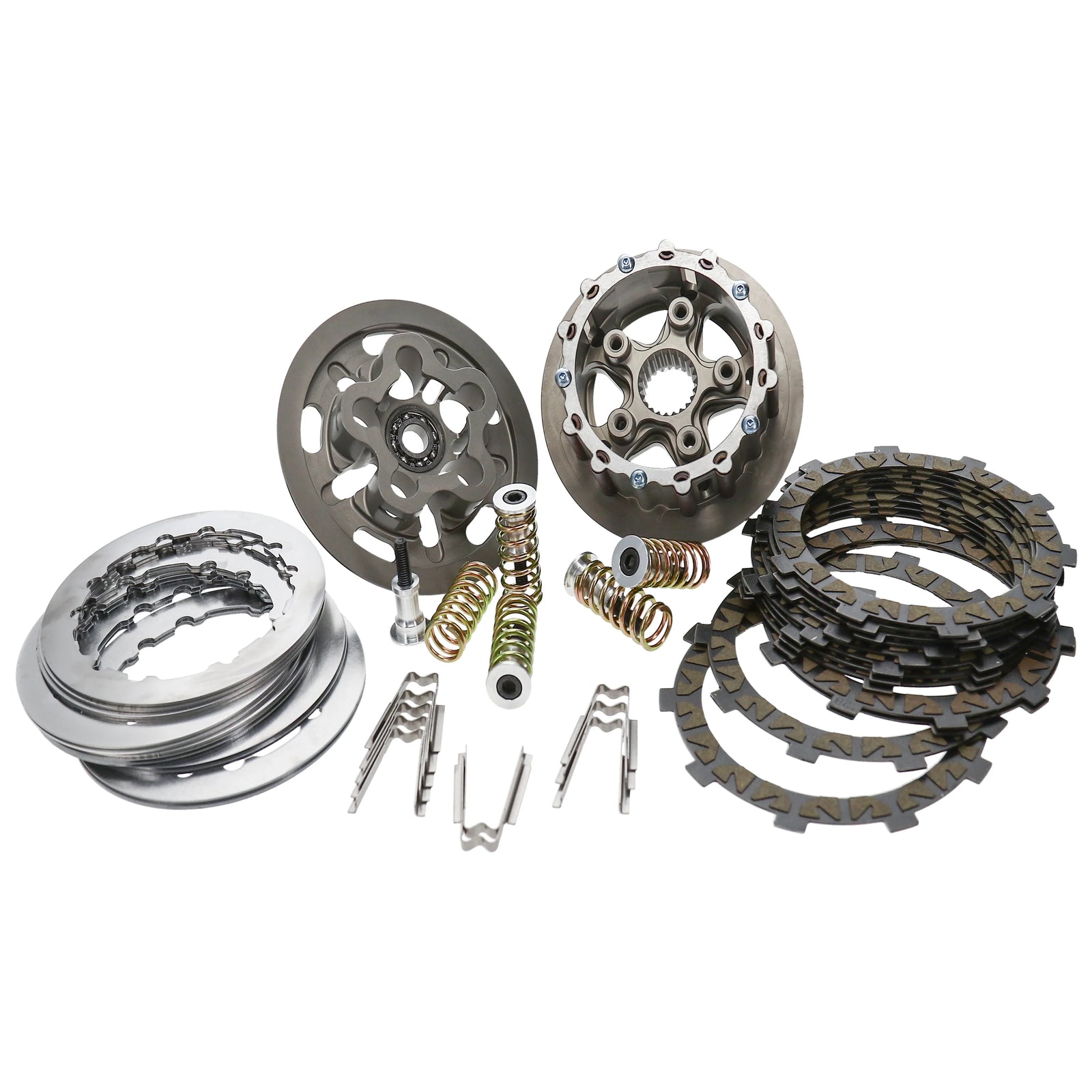 Rekluse APEX manual clutch kit RMS-7413100 with billet pressure plate and TorqDrive frictions.