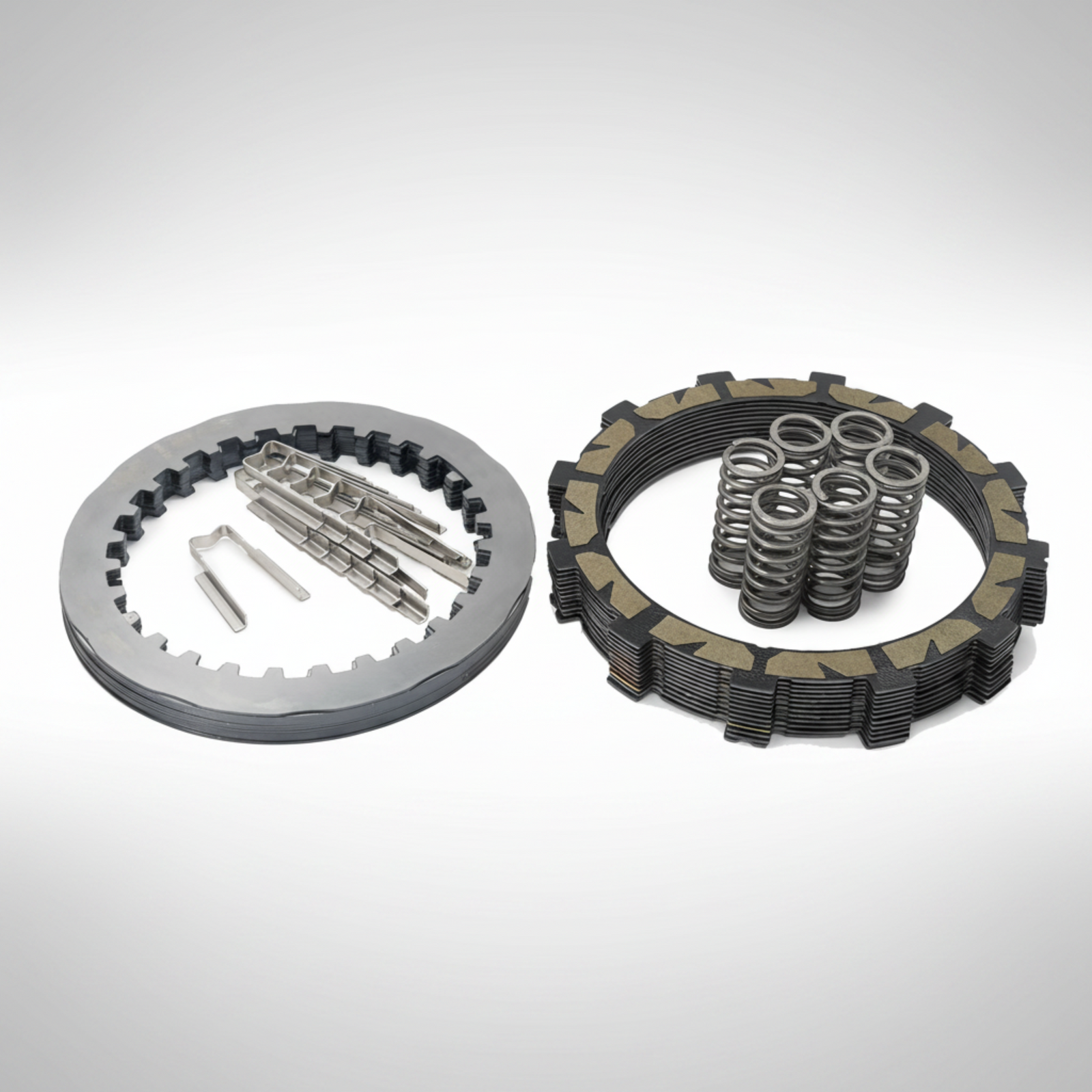 Rekluse TorqDrive manual clutch pack friction plates and springs for the Honda CRF300L.