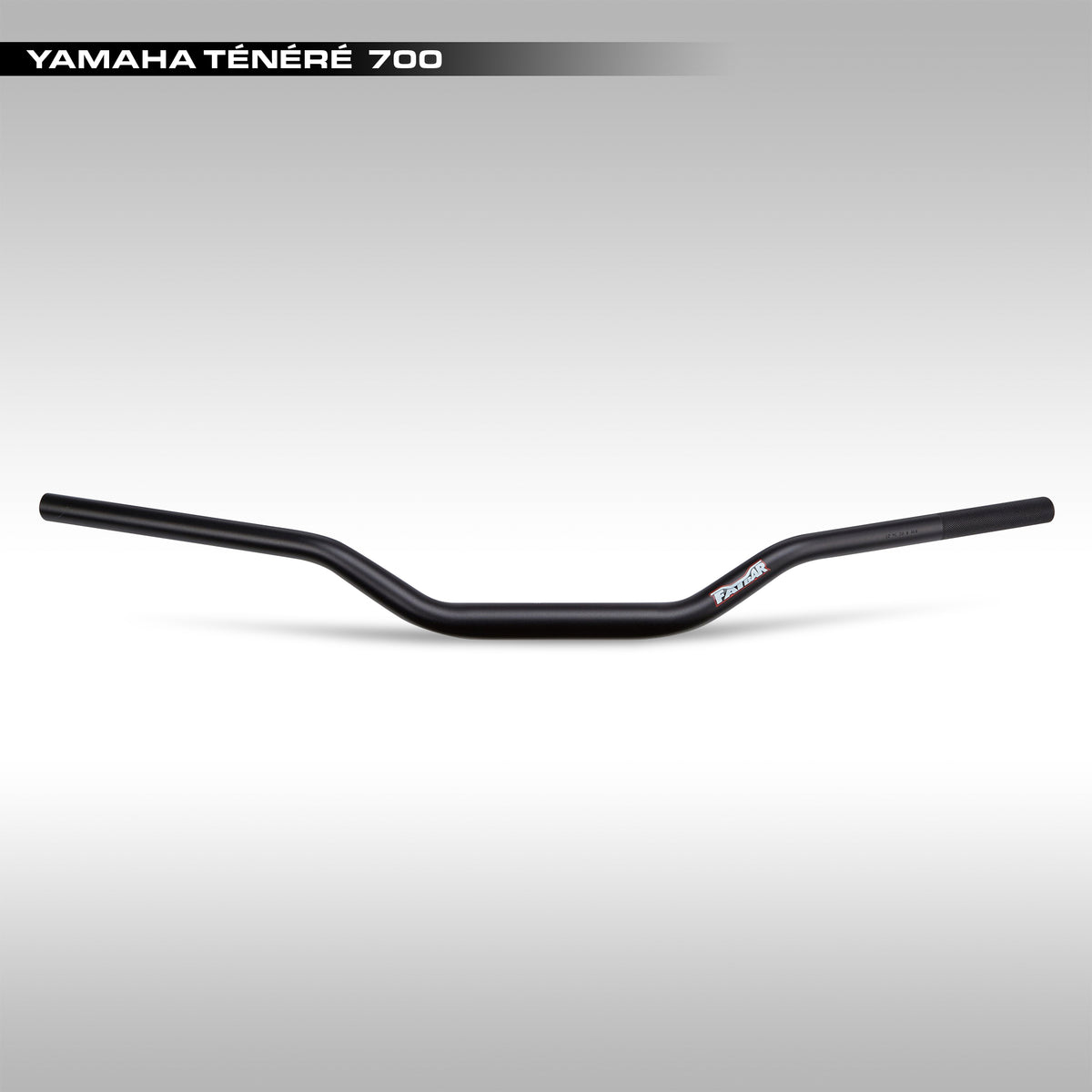 Black Renthal Fatbar handlebar Yamaha Ténéré 700 bend on a gray background