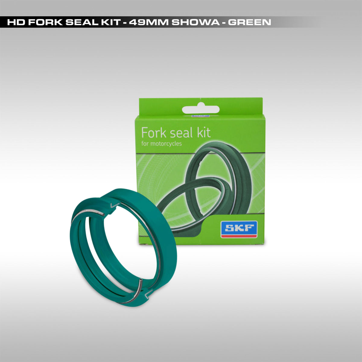 SKF - HEAVY DUTY FORK SEAL KIT - 49MM SHOWA - KITG-49S-HD GREEN