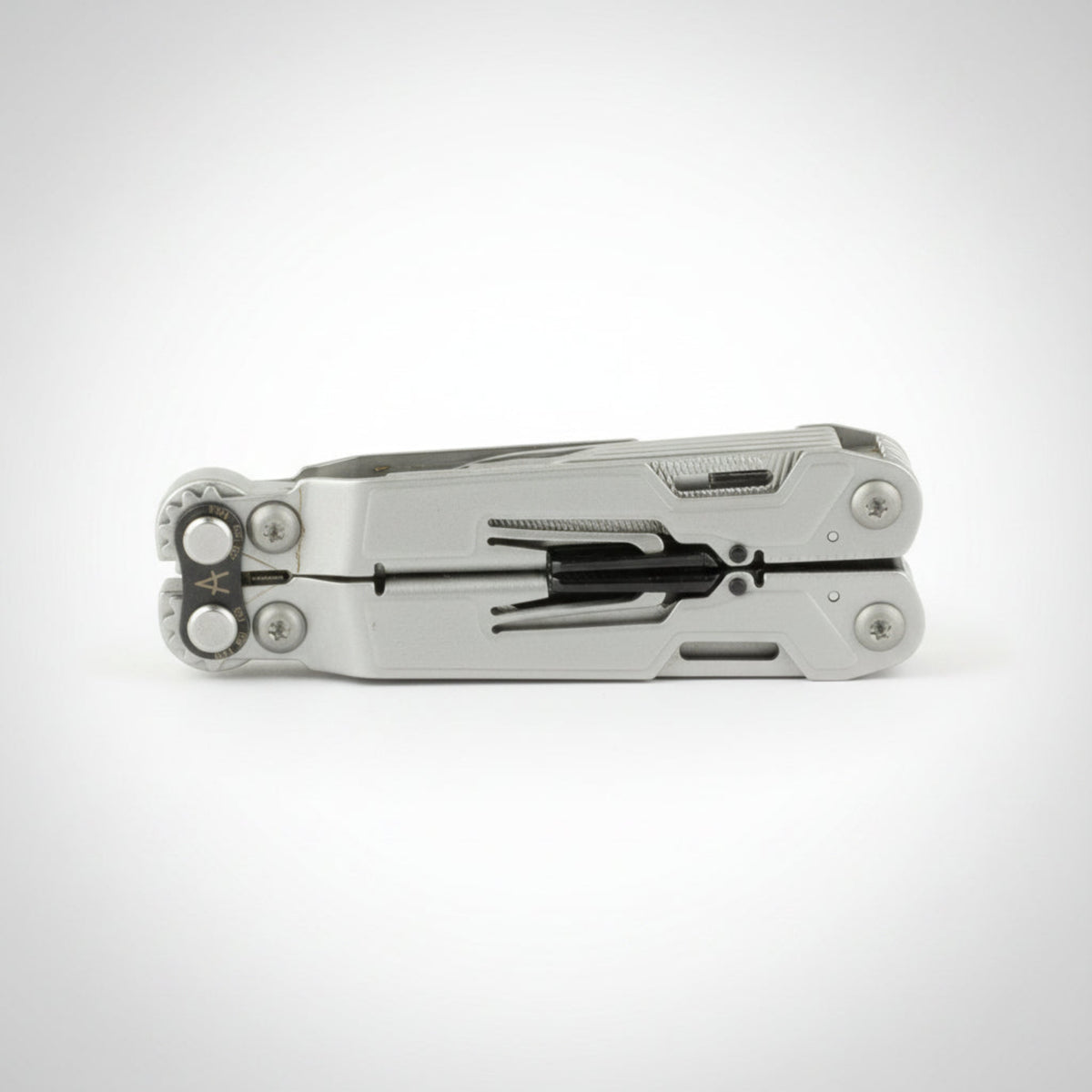 SOG PowerPint stainless steel mini multi-tool showing compound leverage pliers, folding knives, and integrated tools.
